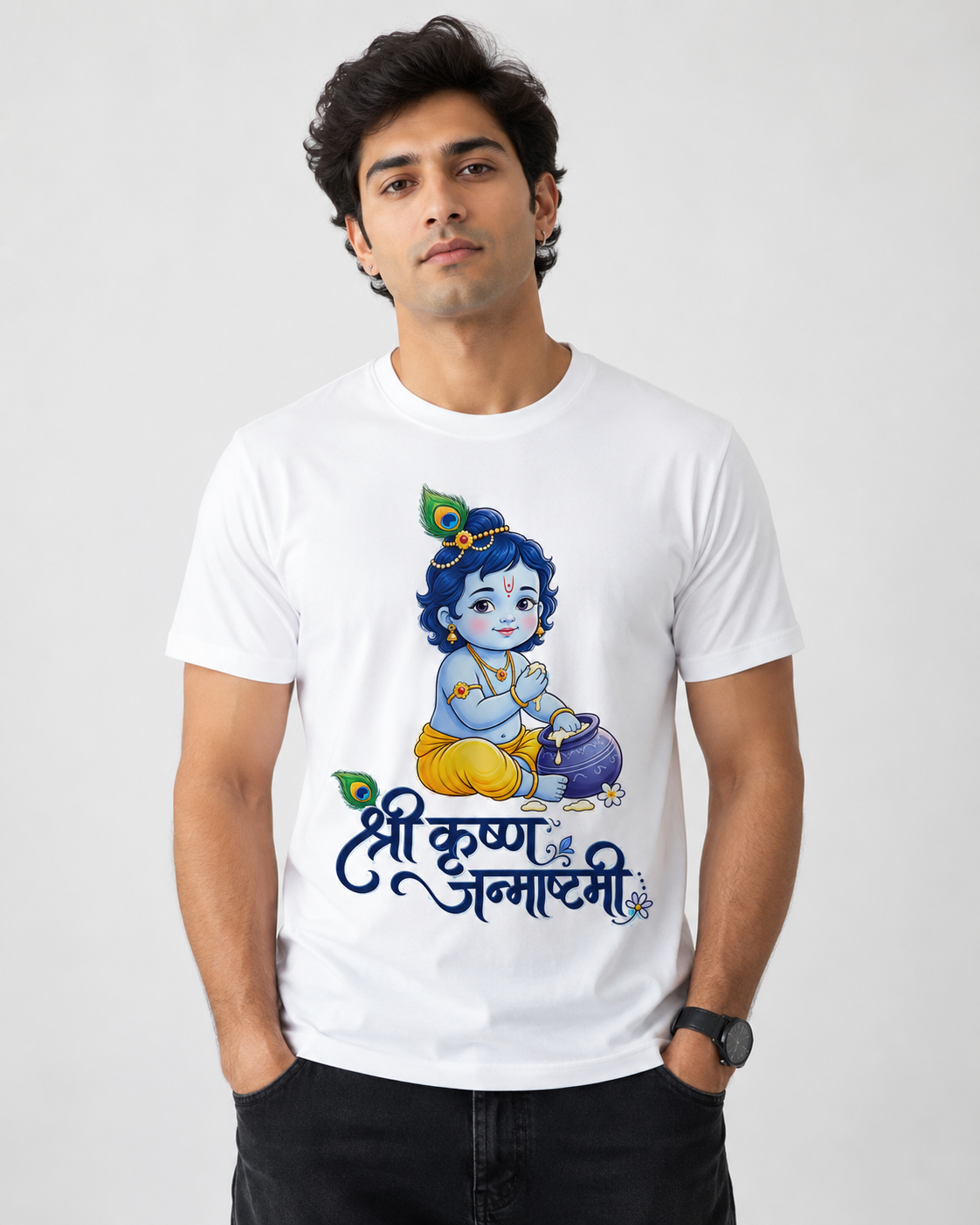Shri Krishna Janmashtami Printed T-Shirt