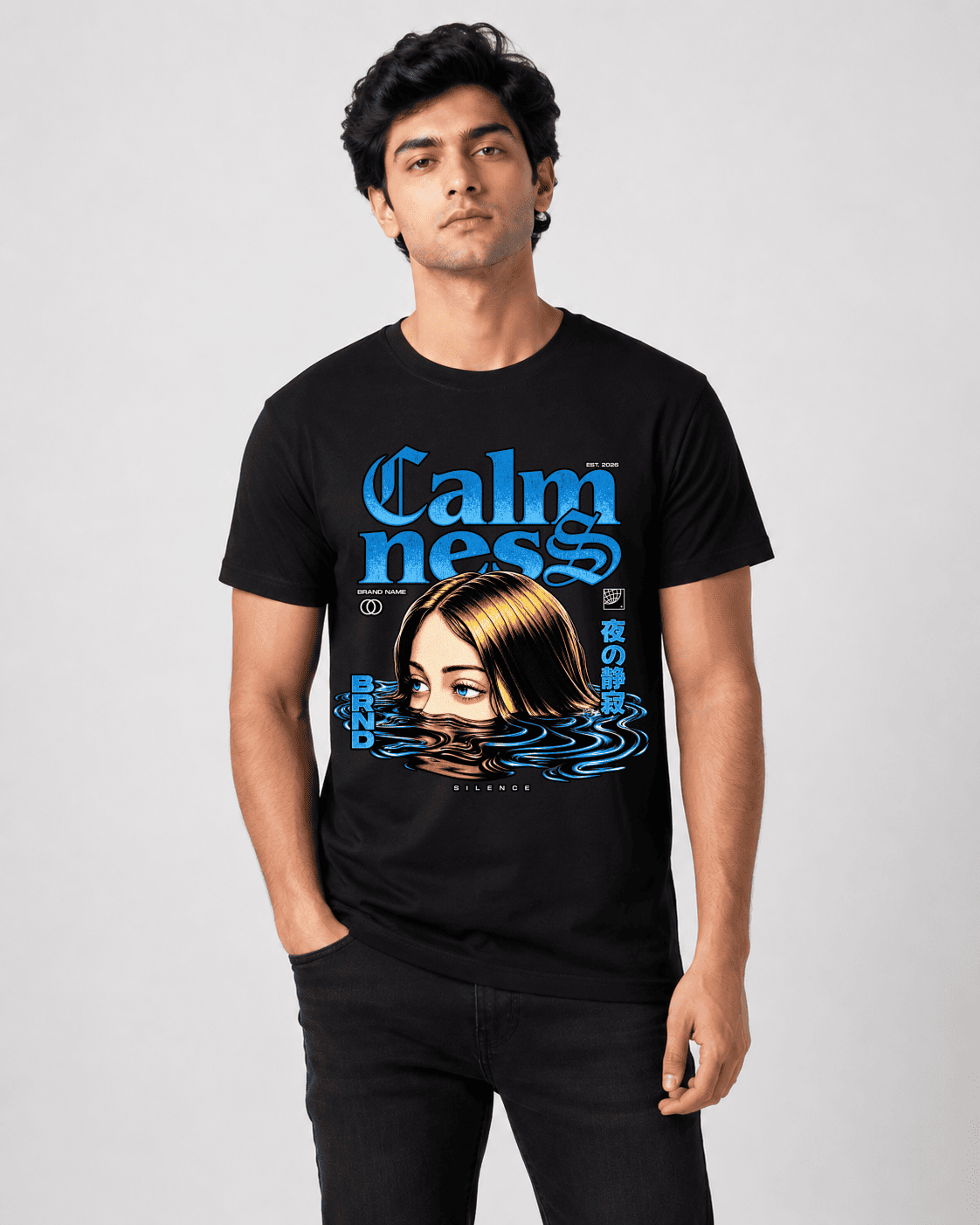 Calmness Graphic Oversized T-Shirt