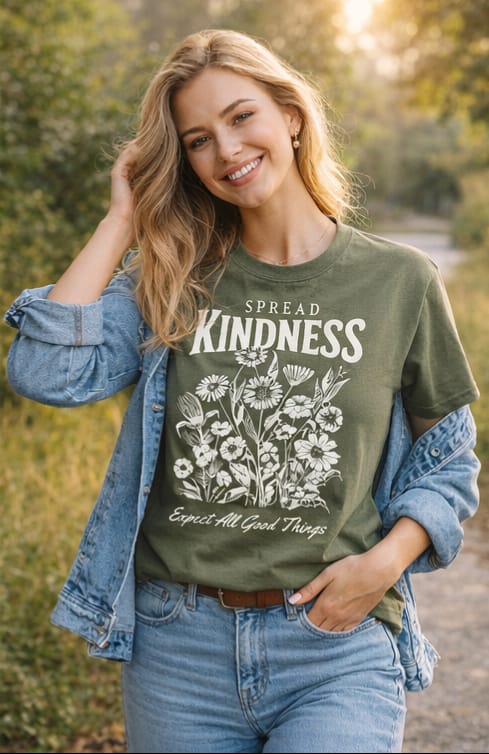 Spread Kindness Floral Graphic Tee