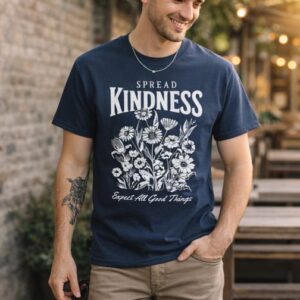 Spread Kindness Floral Graphic Tee - Image 4